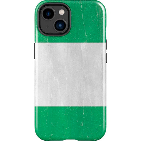 Nigeria Flag Distressed iPhone 15 Plus Impact Case